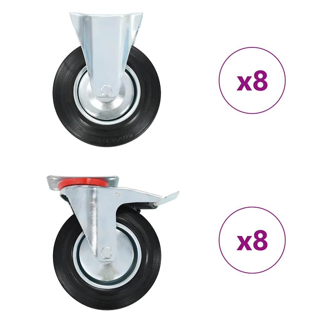 vidaXL Kolieska 16 ks 200 mm