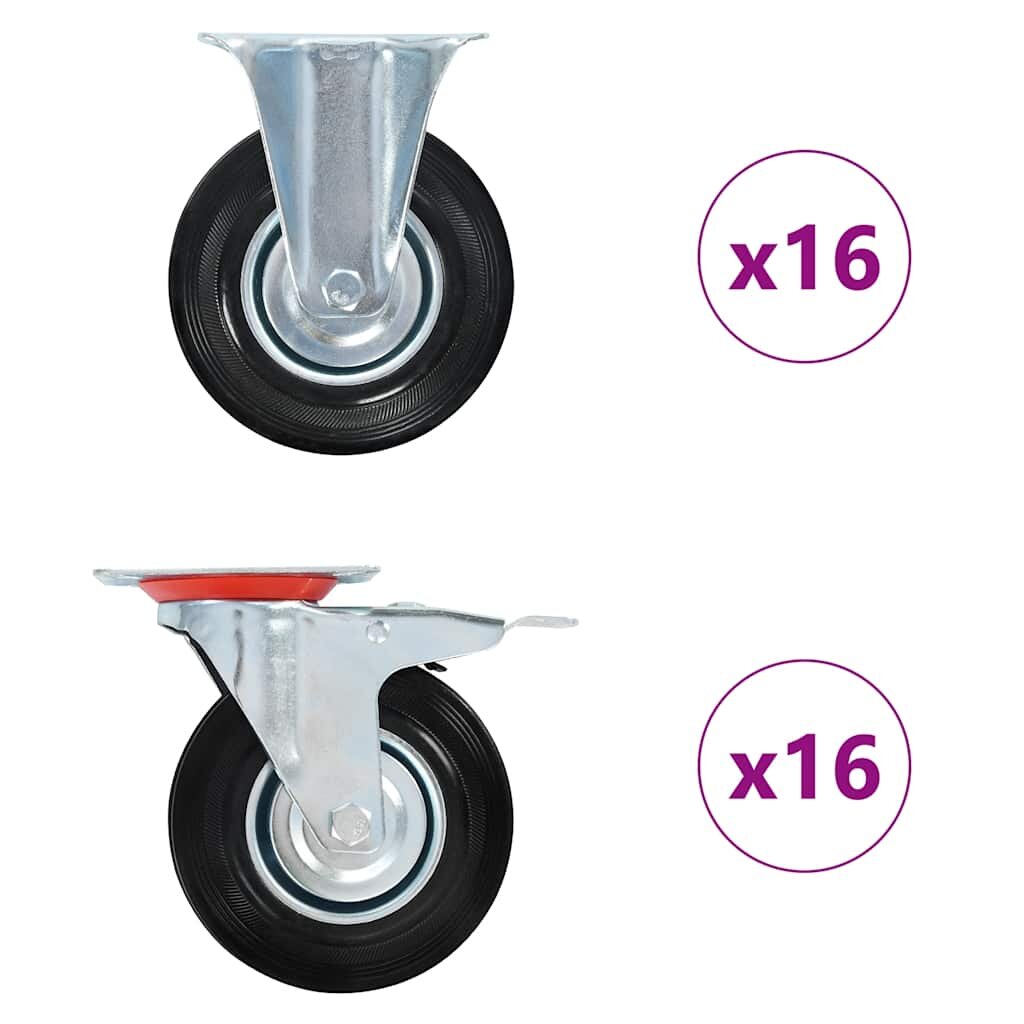 vidaXL Kolieska 32 ks 125 mm