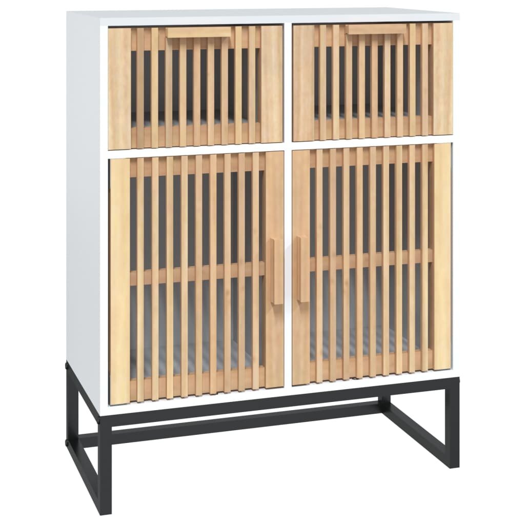 vidaXL Komoda biela 60x30x75 cm kompozitné drevo
