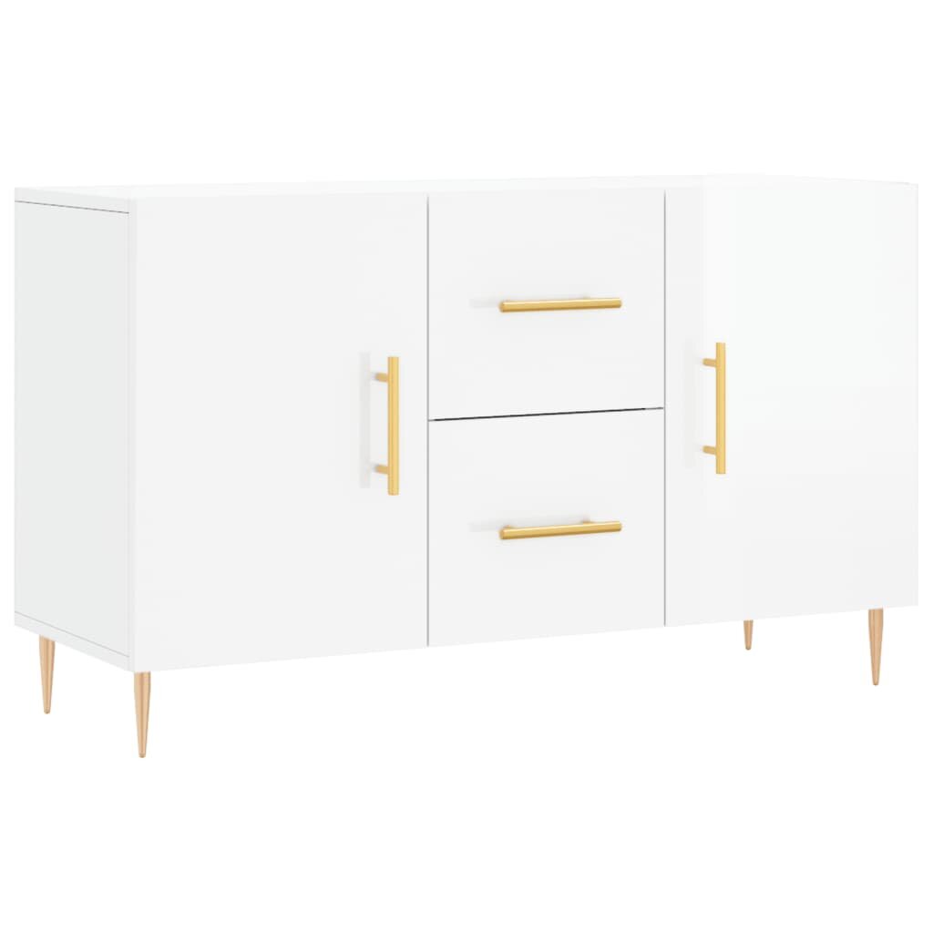 vidaXL Komoda lesklá biela 100x36x60 cm kompozitné drevo
