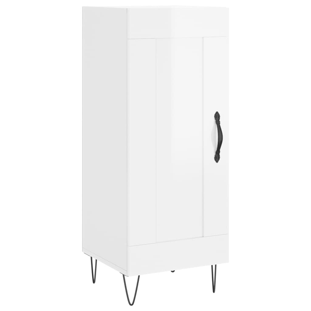 vidaXL Komoda lesklá biela 345x34x90 cm spracované drevo