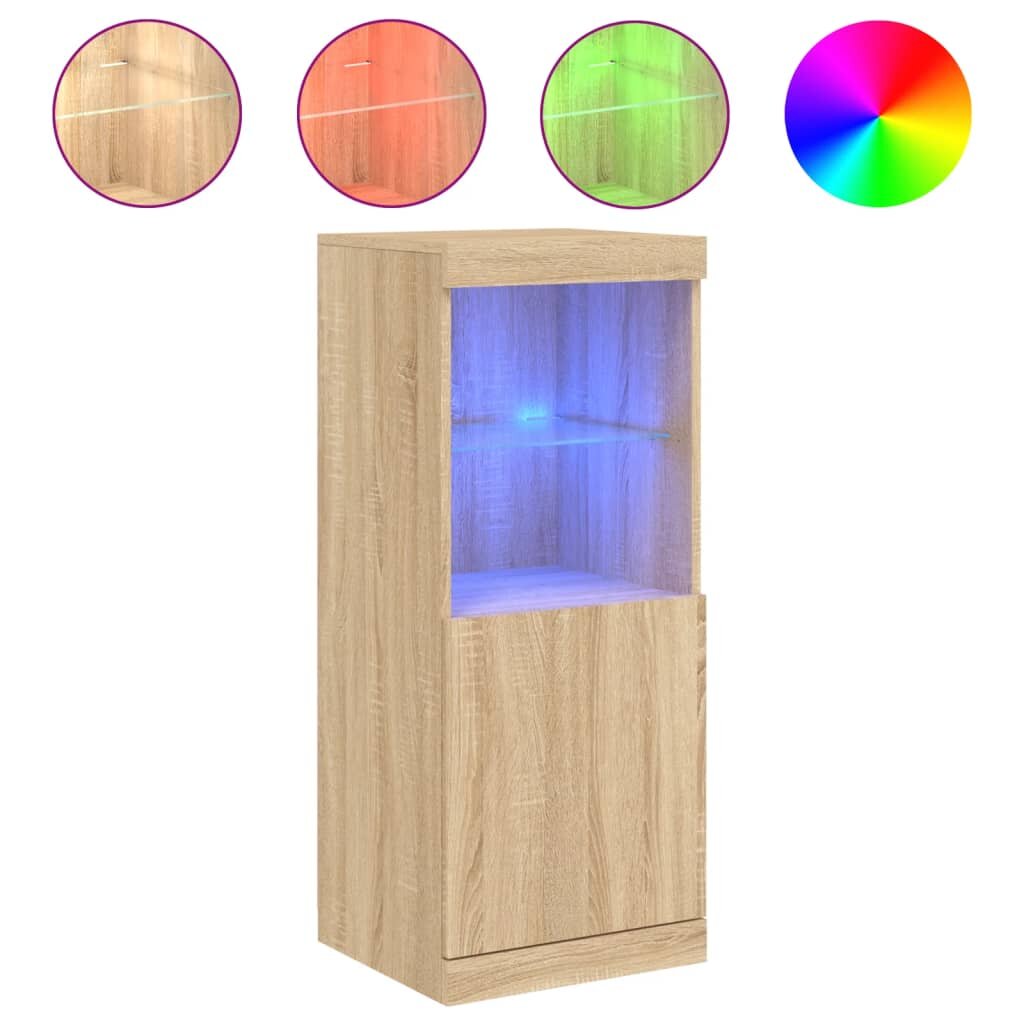 vidaXL Komoda s LED svetlami dub sonoma 41x37x100 cm