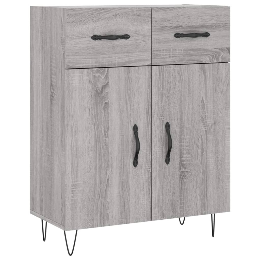 vidaXL Komoda sivý dub sonoma 695x34x90 cm kompozitné drevo