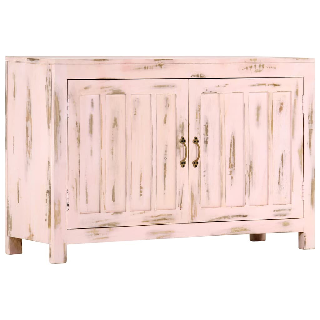 vidaXL Komoda svetloružová 110x35x70 cm masívne mangovníkové drevo