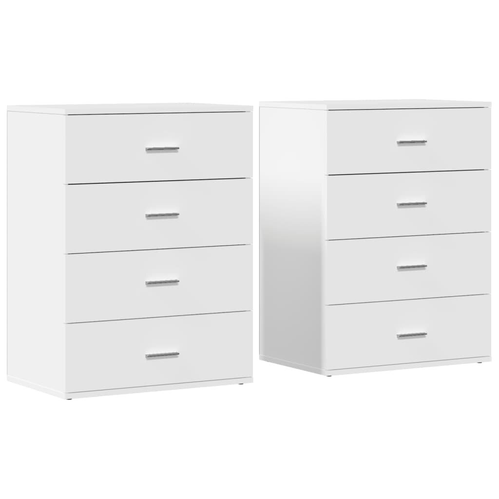 vidaXL Komody 2 ks biele 60x39x80 cm kompozitné drevo