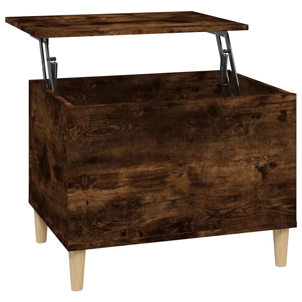 vidaXL Konferenčný stolík dymový dub 60x445x45 cm spracované drevo