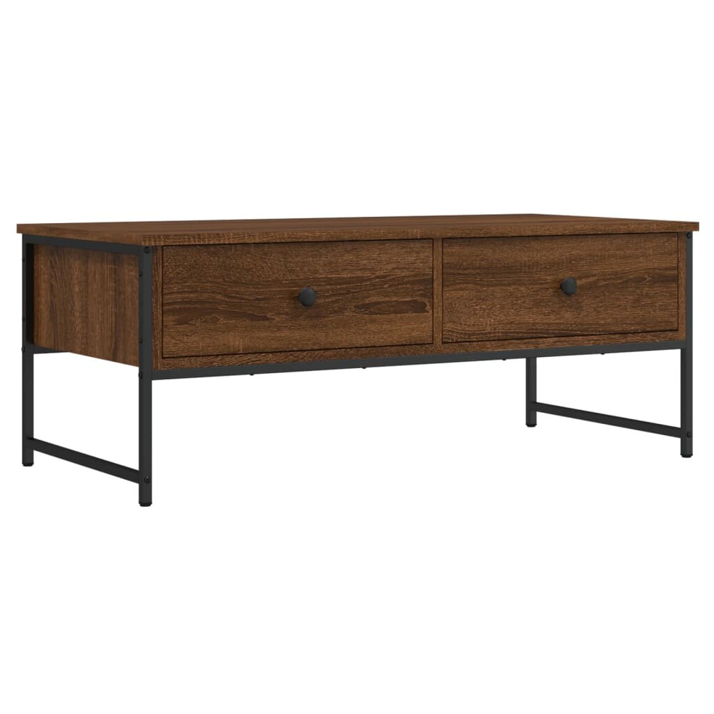 vidaXL Konferenčný stolík hnedý dub 101x49x395 cm kompozitné drevo