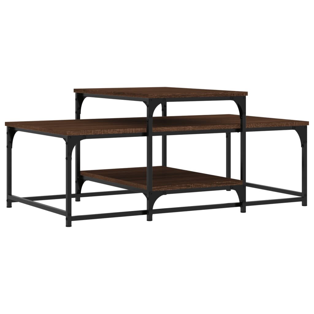 vidaXL Konferenčný stolík hnedý dub 102x60x45 cm kompozitné drevo