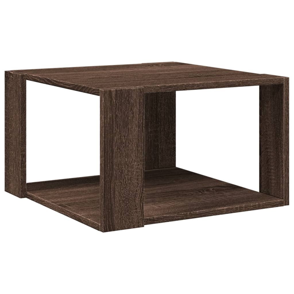 vidaXL Konferenčný stolík hnedý dub 515x515x30 cm kompozitné drevo
