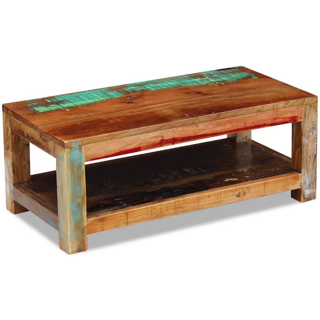vidaXL Konferenčný stolík recyklovaný masív 90x45x35 cm