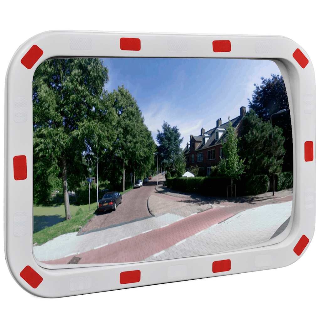vidaXL Konvexné dopravné zrkadlo obdĺžnik 40x60 cm s odrazkami