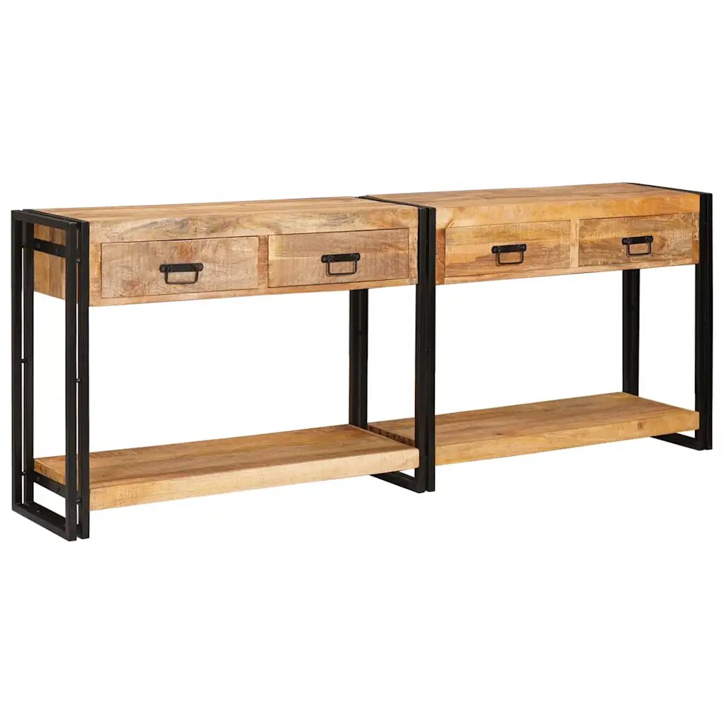 vidaXL Konzolové stolíky 2 ks Hnedá 200 x 33 x 75 cm