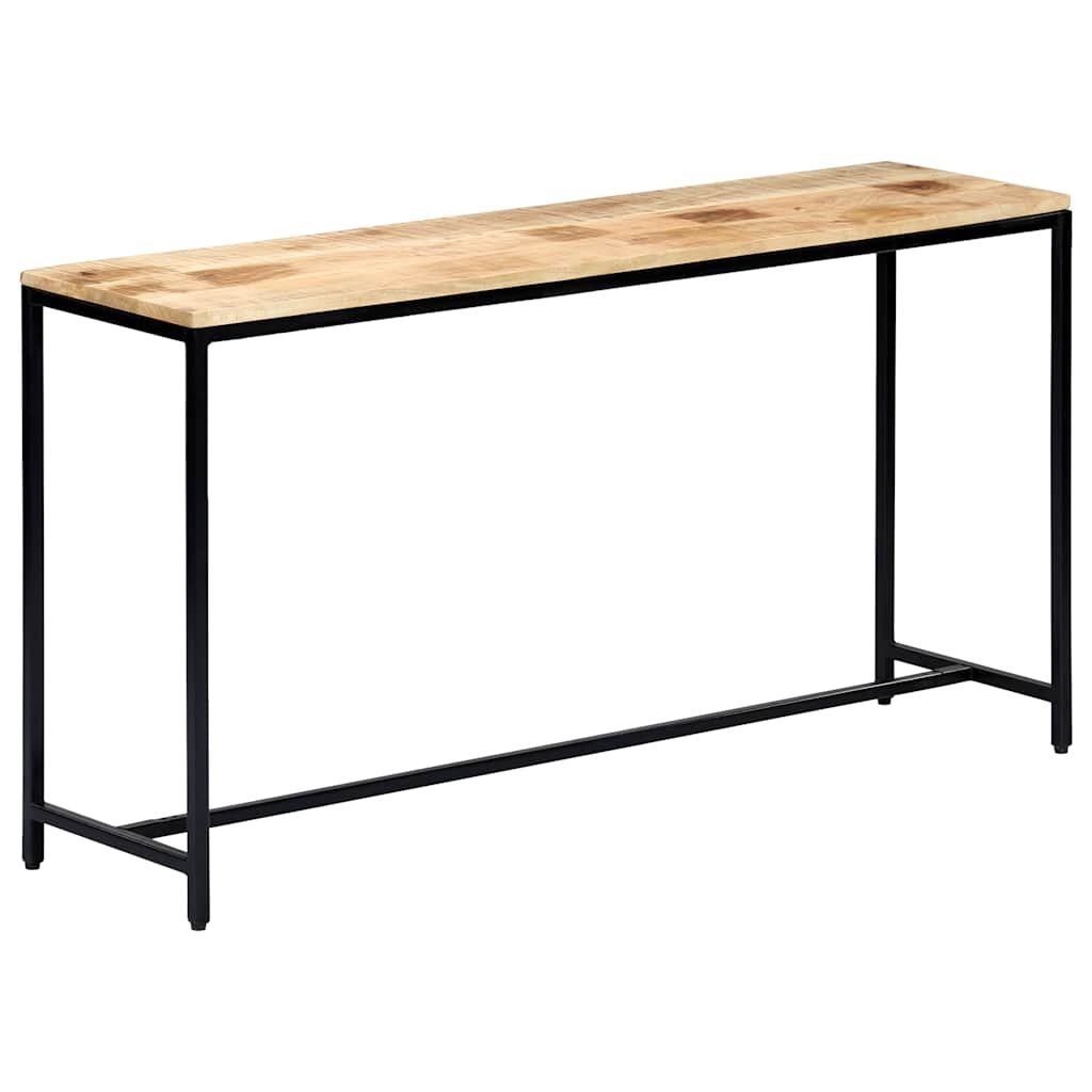vidaXL Konzolový stolík 140x35x76 cm surové masívne mangovníkové drevo