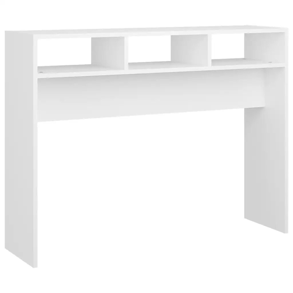 vidaXL Konzolový stolík biely 105x30x80 cm kompozitné drevo
