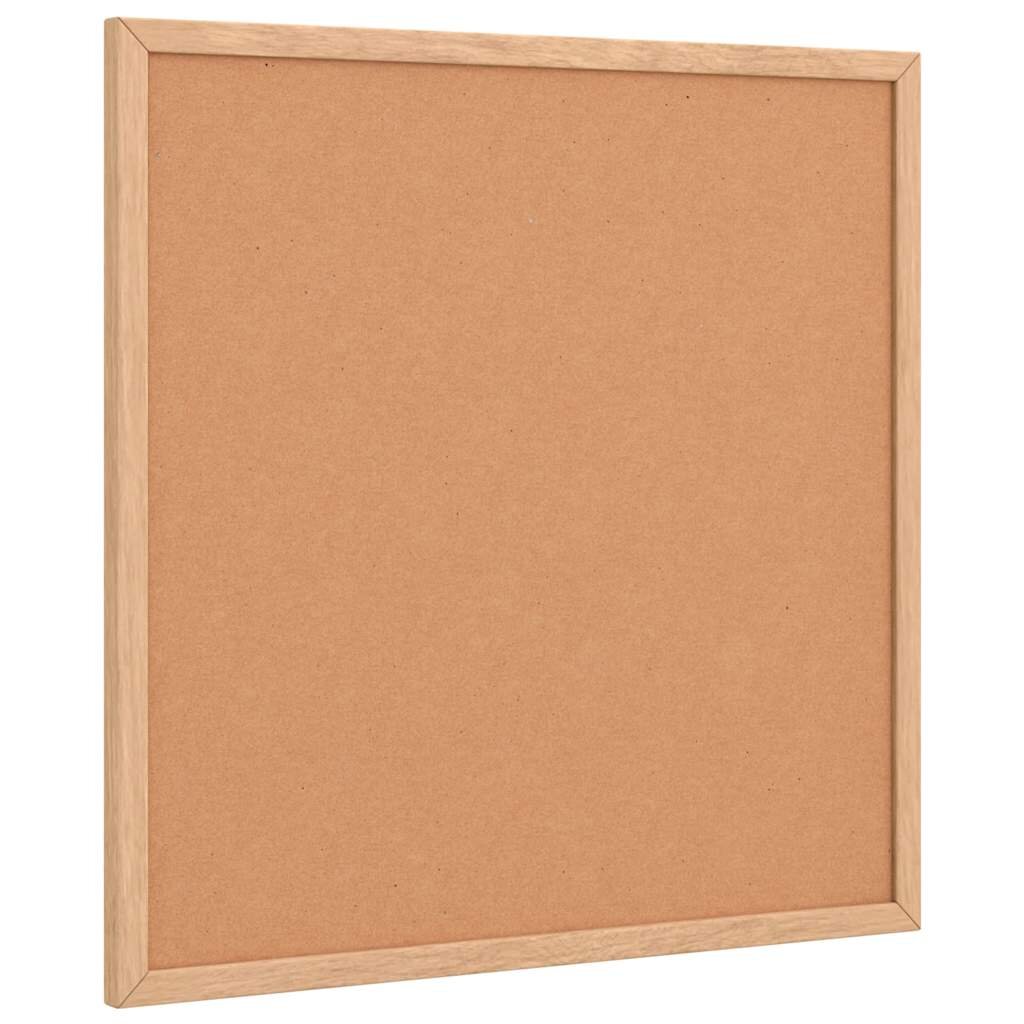 vidaXL Korková doska s masívnym borovicovým dreveným rámom 40x40 cm