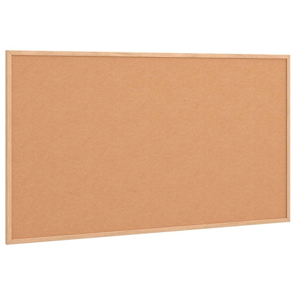 vidaXL Korková tabuľa s rámom z masívneho borovicového dreva 100x55 cm