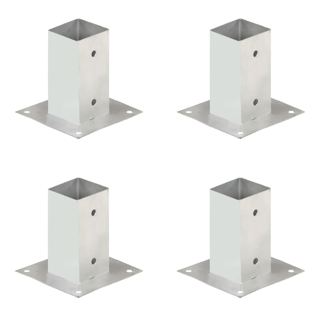 vidaXL Kotvy na stĺpiky 4 ks 71 mm galvanizovaný kov