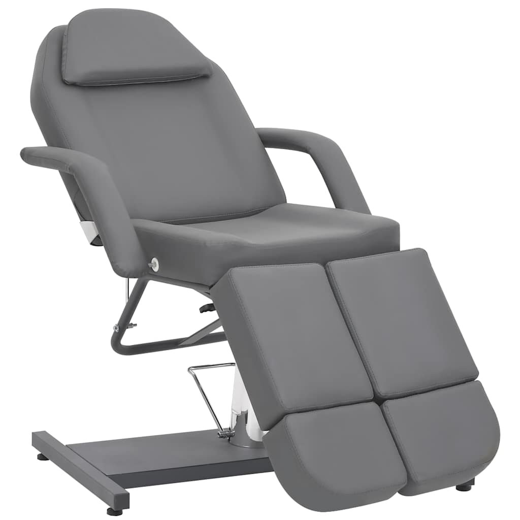 vidaXL Kozmetické kreslo z umelej kože sivé 180x62x78 cm