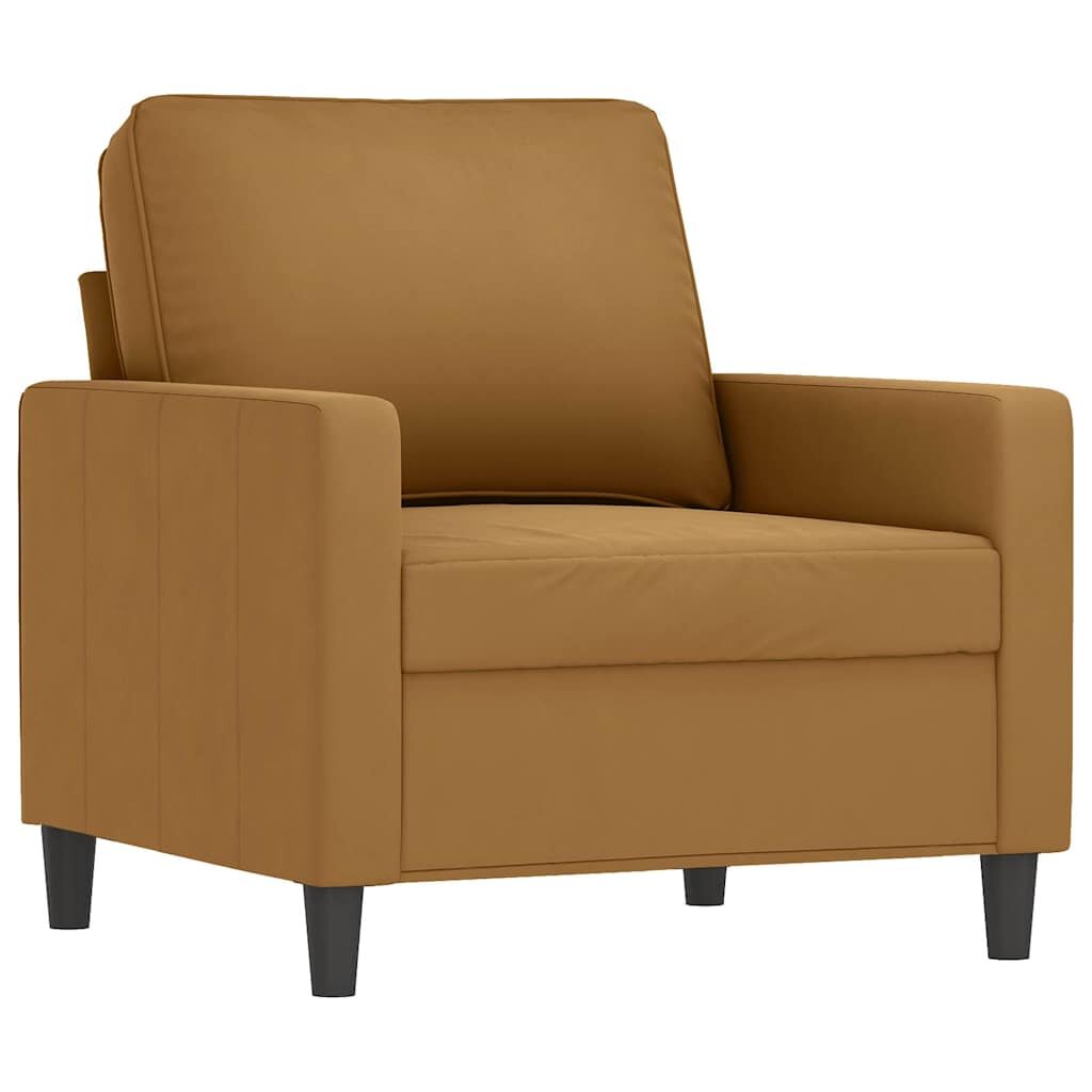vidaXL Kreslo hnedé 60 cm zamat