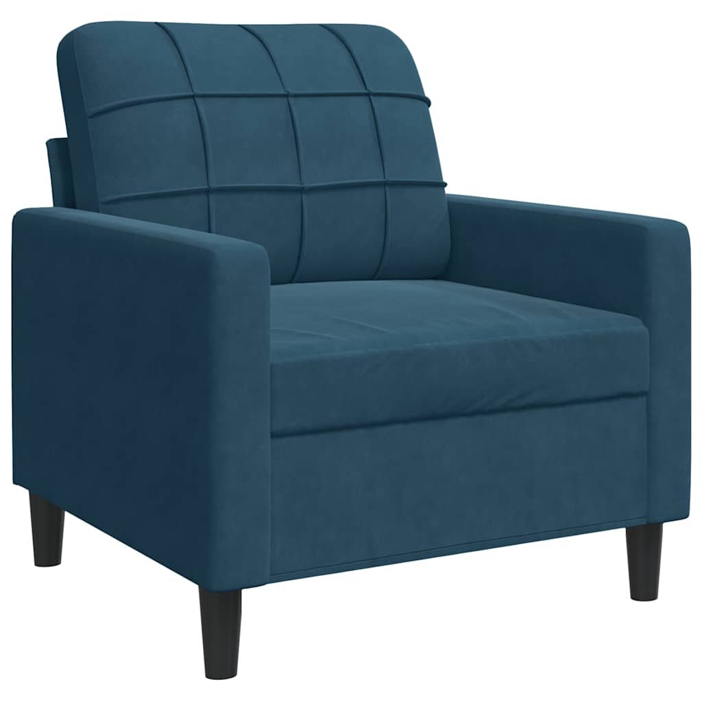 vidaXL Kreslo modré 60 cm zamat