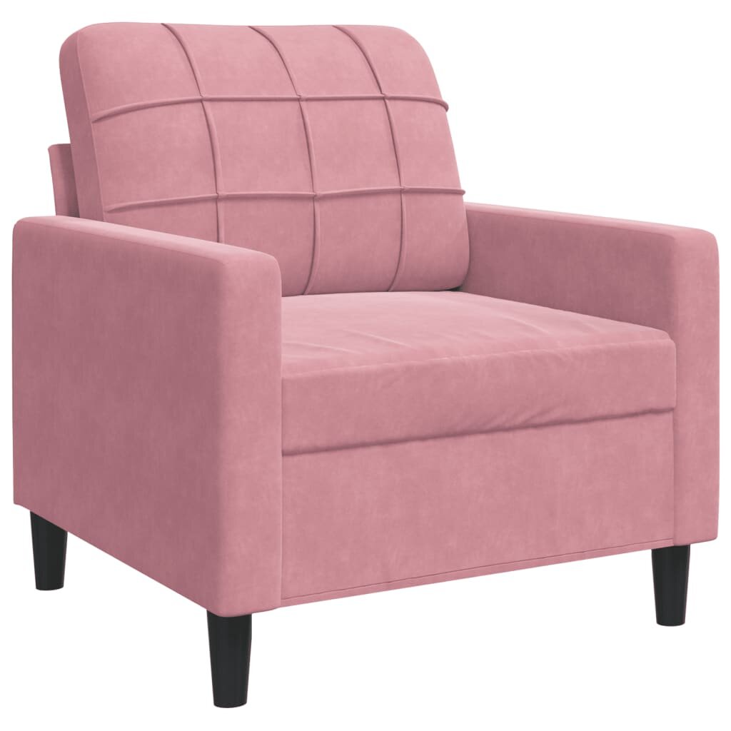 vidaXL Kreslo ružové 60 cm zamat