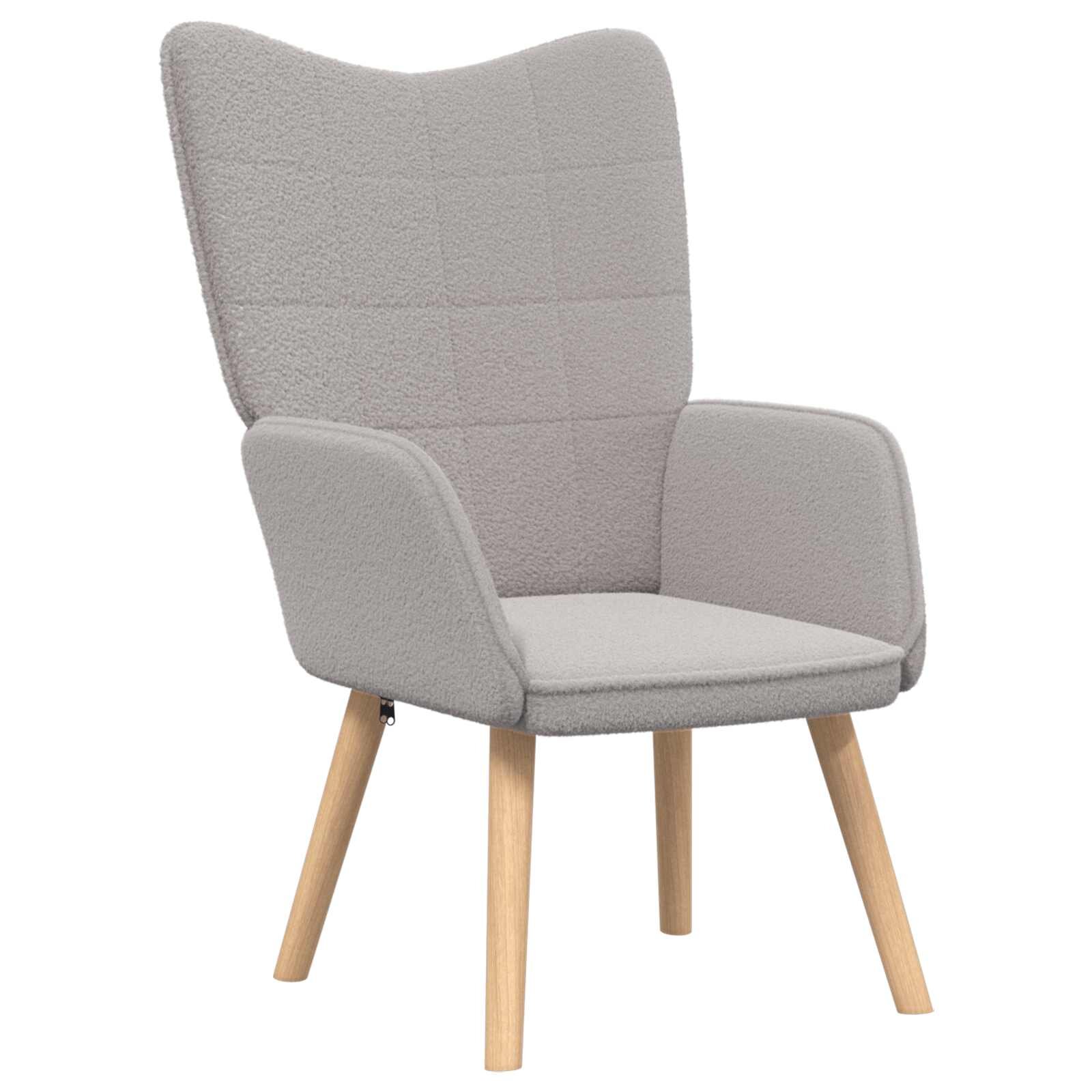vidaXL kreslo Svetlosivá 62 x 67 x 955 cm Sherpa látka