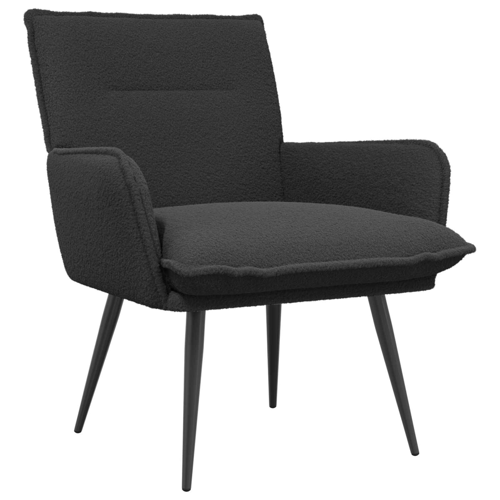 vidaXL Kreslo Tmavosivá Bouclé