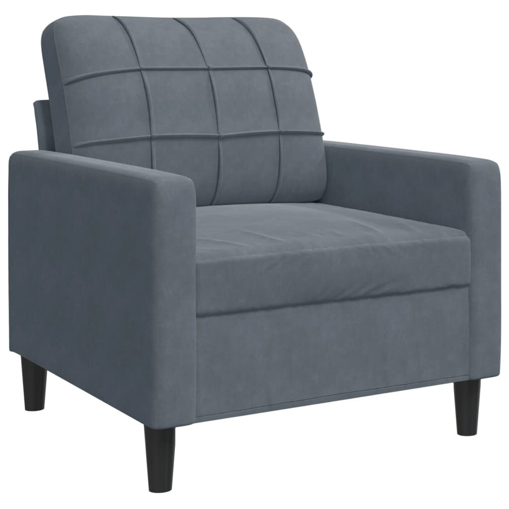 vidaXL Kreslo tmavosivé 60 cm zamat
