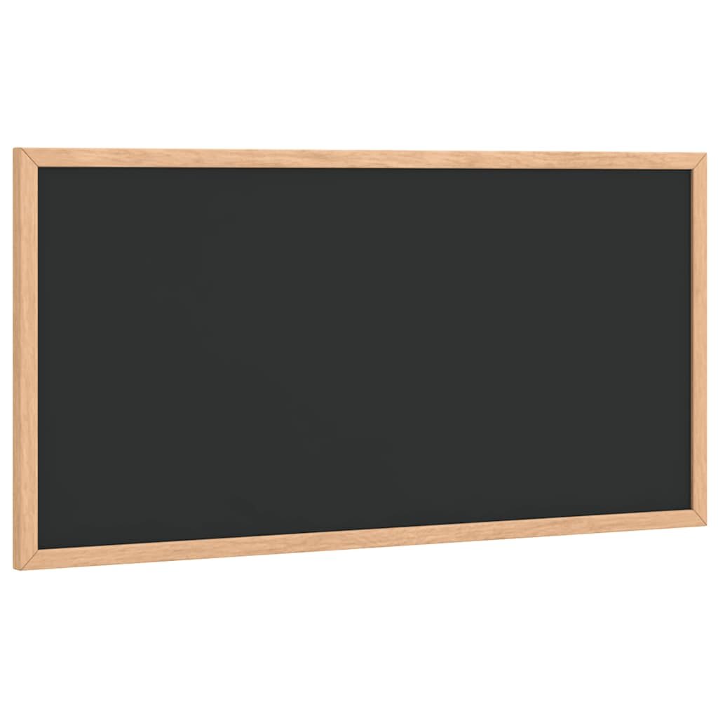 vidaXL Kriedová tabuľa s rámom z masívneho borovicového dreva čierna 60x30 cm