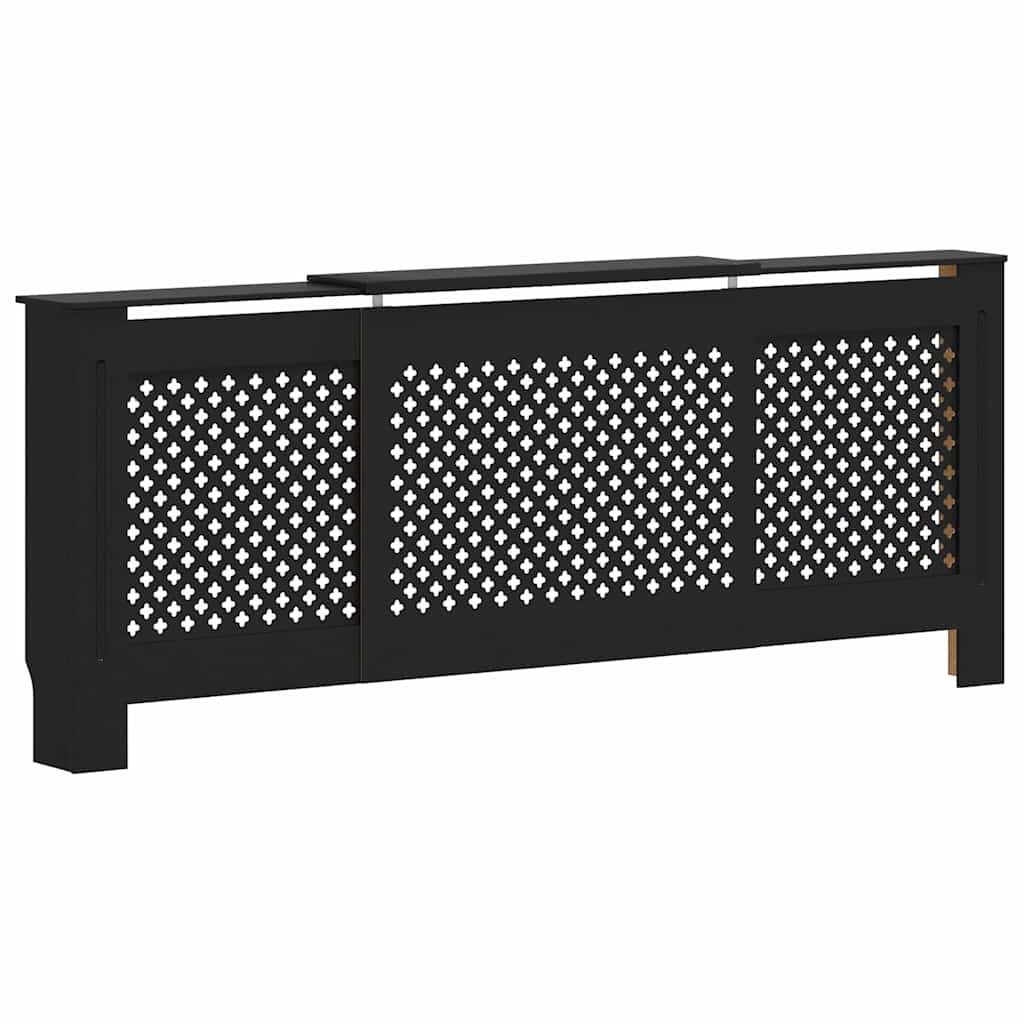 vidaXL Kryt na radiátor čierny 205 cm MDF