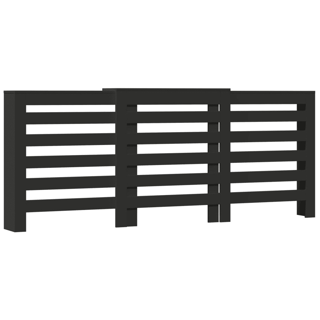 vidaXL Kryt na radiátor čierny 205x215x835 cm kompozitné drevo