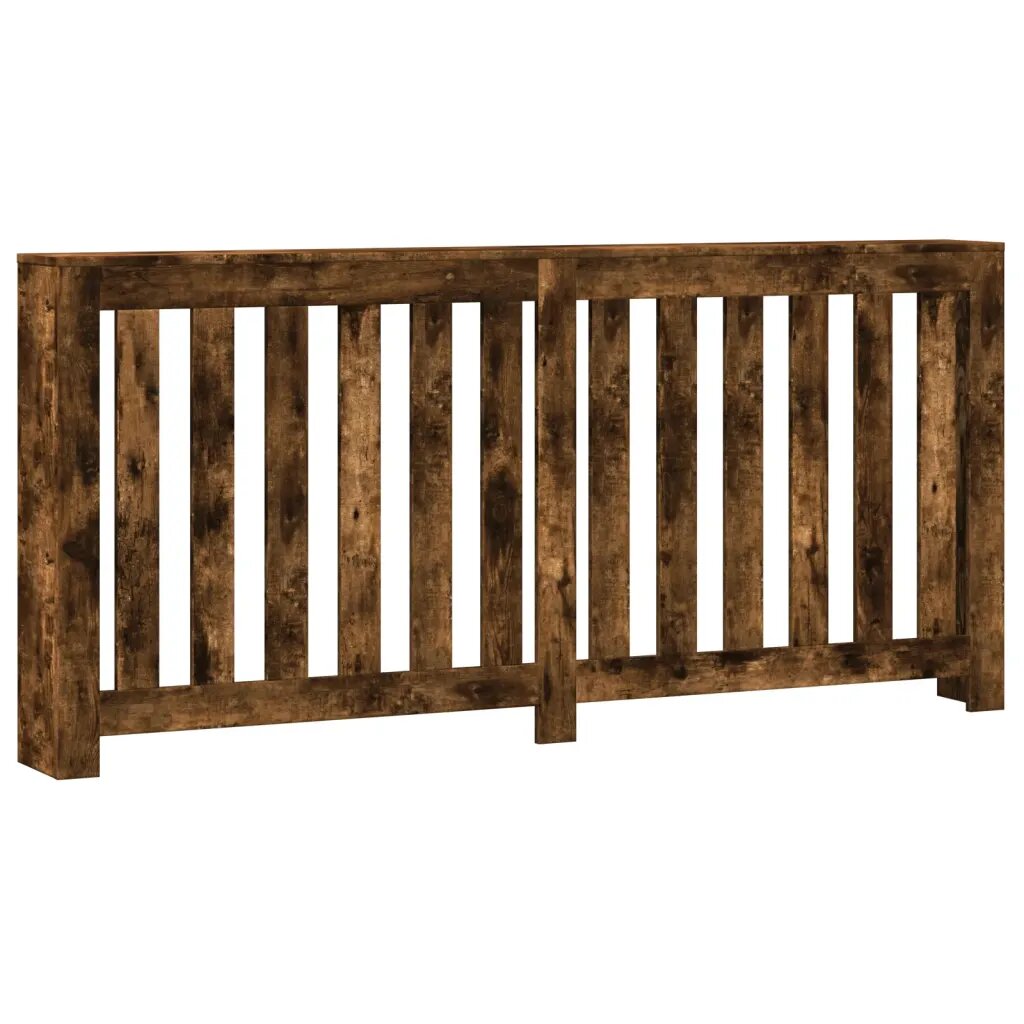 vidaXL Kryt na radiátor dymový dub 175x20x82 cm kompozitné drevo