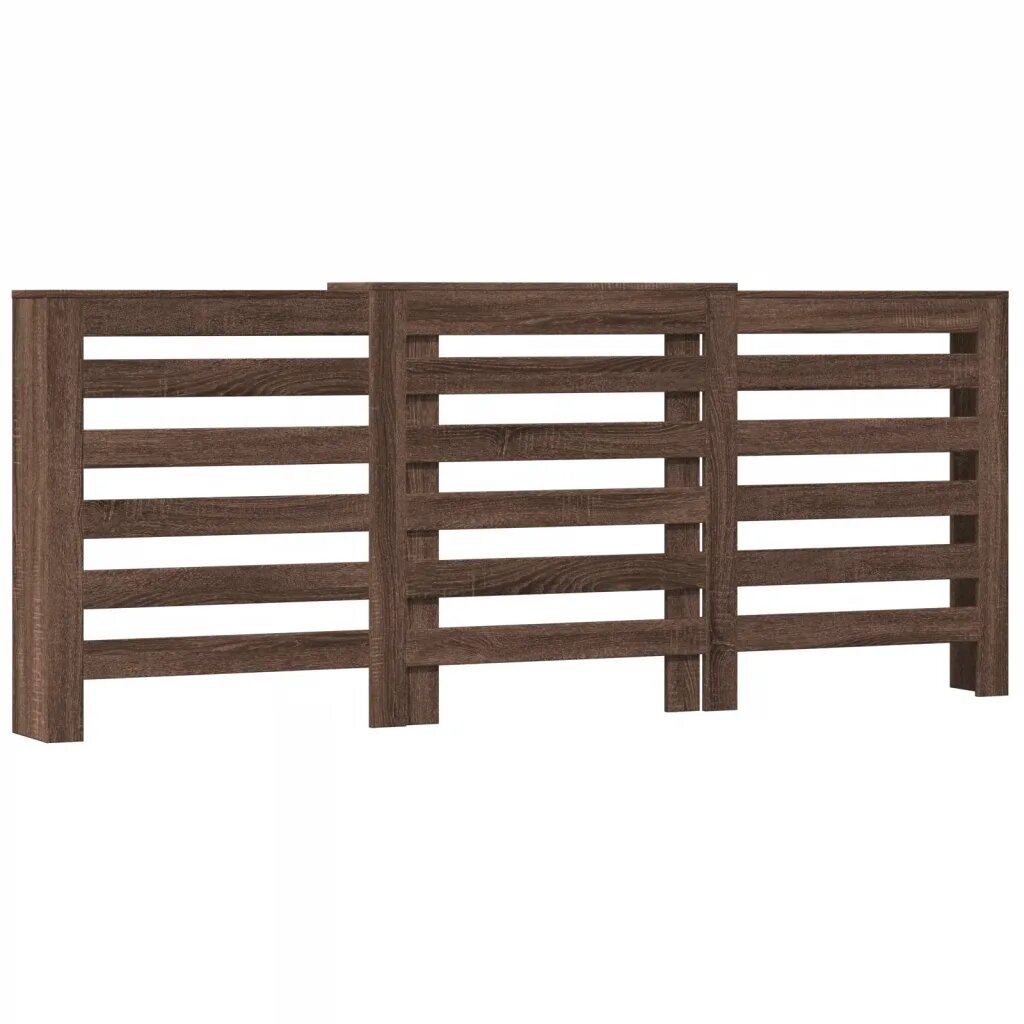 vidaXL Kryt na radiátor hnedý dub 205x215x835 cm kompozitné drevo