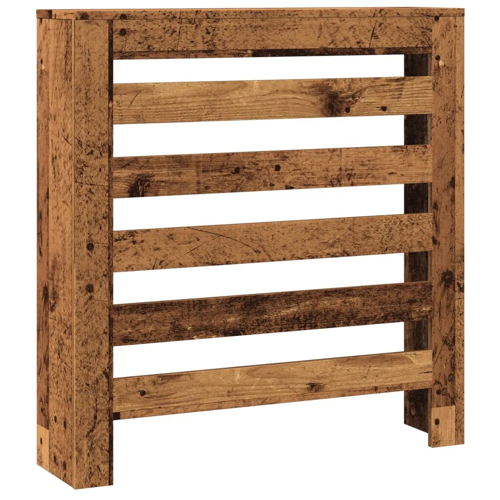 vidaXL Kryt na radiátor staré drevo 78x20x82 cm kompozitné drevo