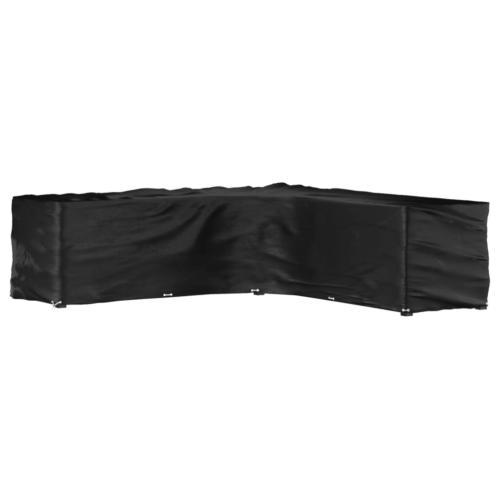 vidaXL Kryt na záhradný nábytok v tvare L 20 očiek 300x300x90 cm