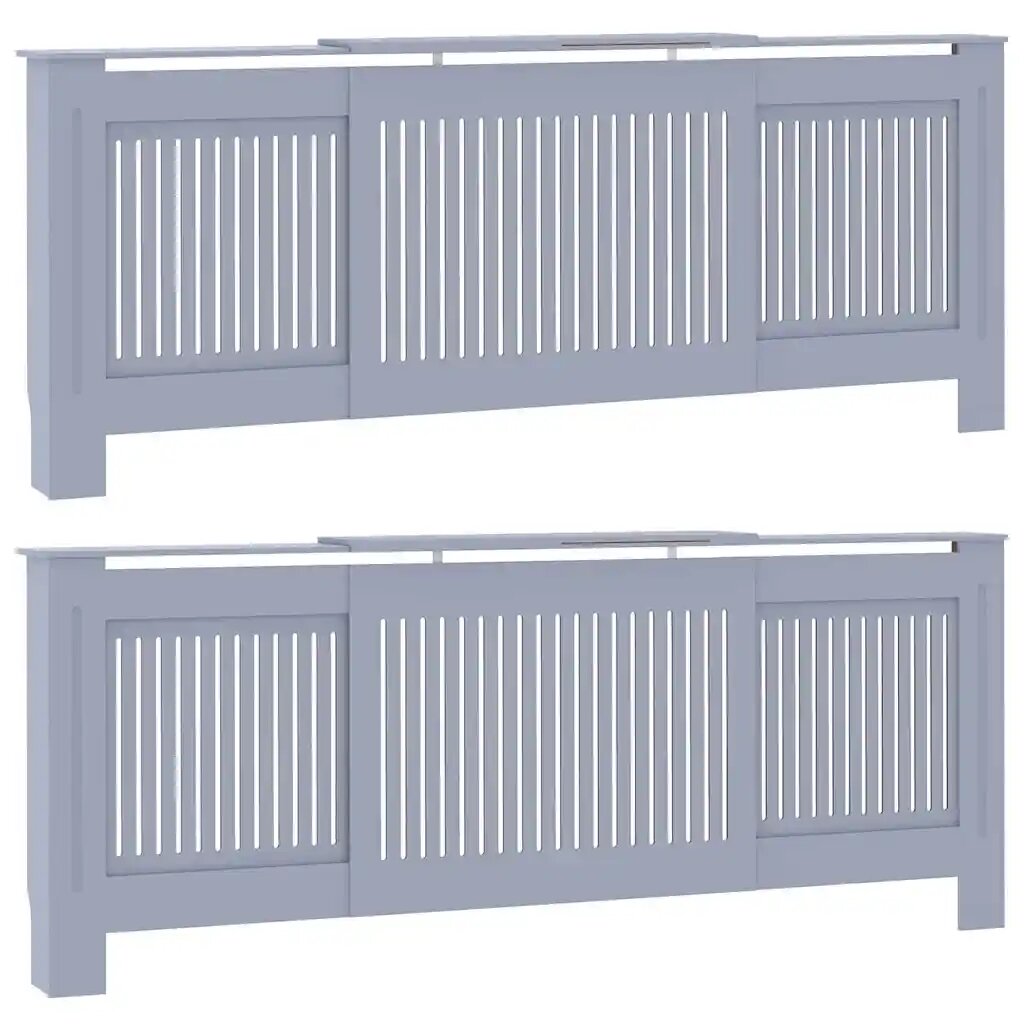 vidaXL Kryt radiátora 2 ks Sivá 205 x 205 x 815cm Kompozitné drevo