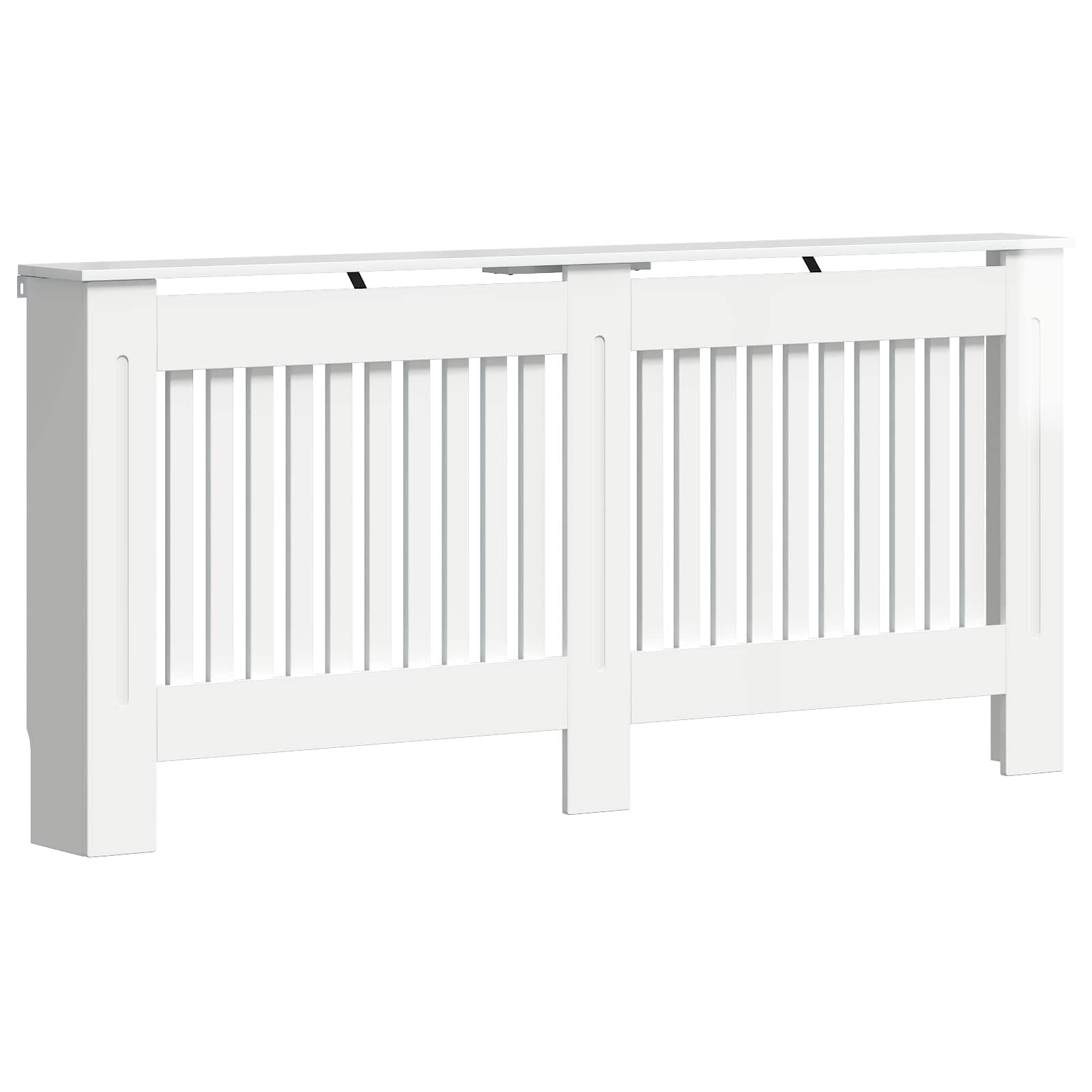 vidaXL Kryt radiátora Biela s vysokým leskom 172 x 19 x 815 cm