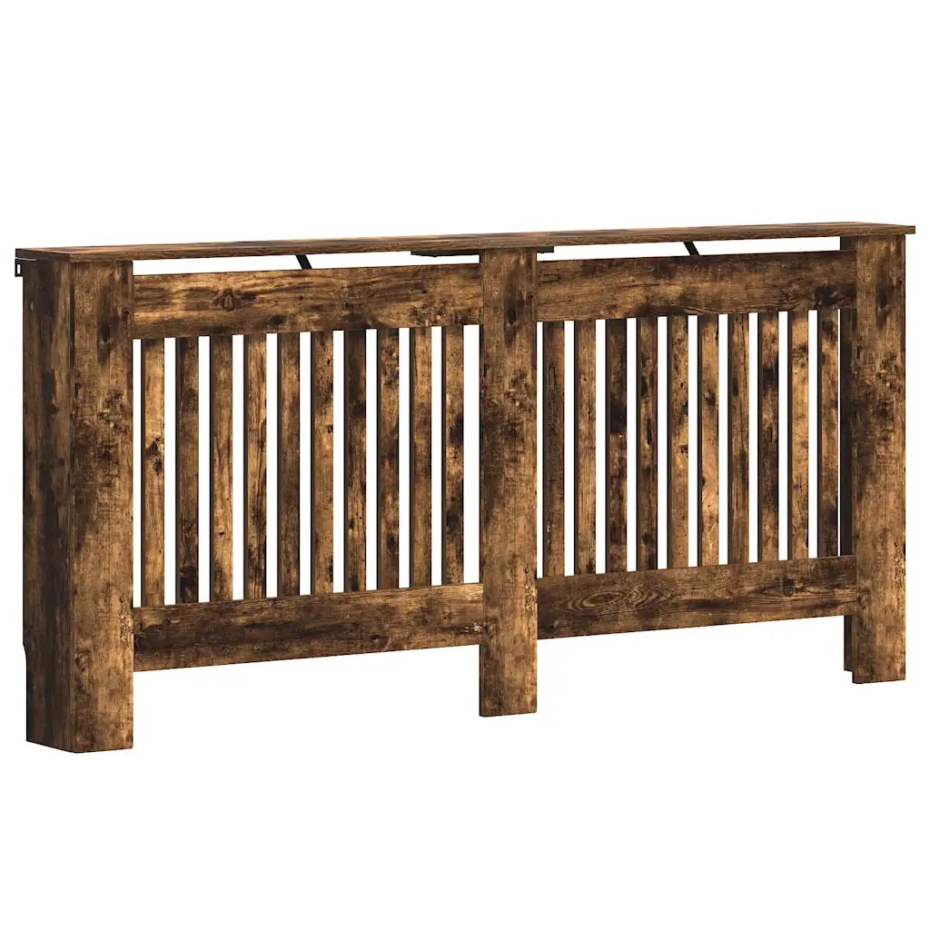 vidaXL Kryt radiátora Dymový dub 172 x 19 x 815 cm Kompozitné drevo