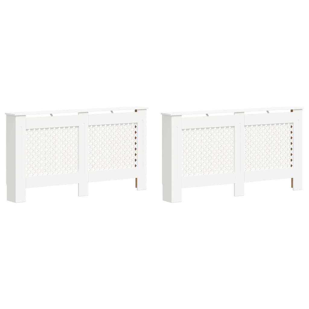 vidaXL Kryty na radiátor 2 ks biele 152x19x815 cm MDF
