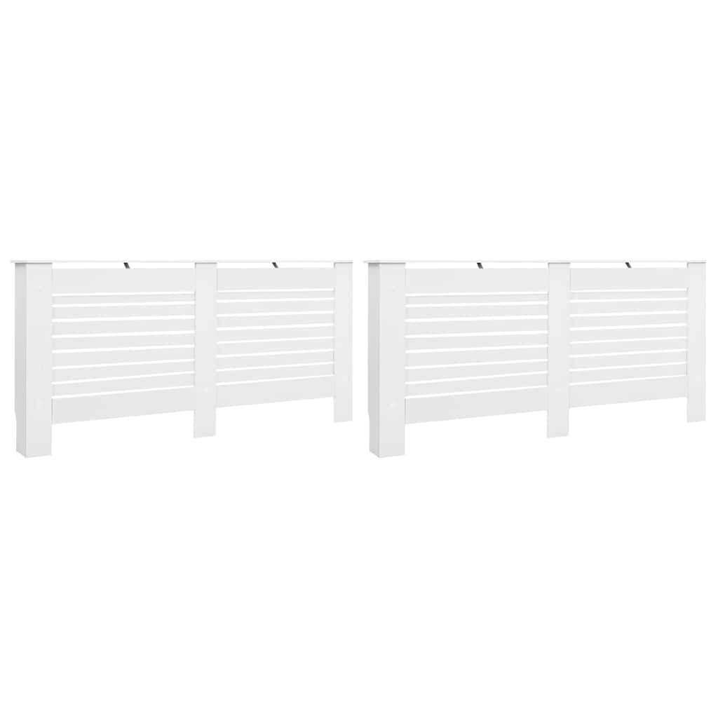 vidaXL Kryty na radiátor 2 ks biele 172x19x815 cm MDF