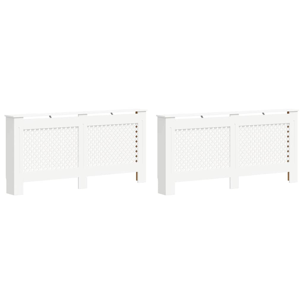vidaXL Kryty na radiátor 2 ks biele 172x19x815 cm MDF