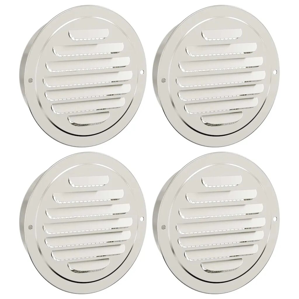 vidaXL Kryty vzduchových ventilátorov 4 ks Strieborná 115 mm