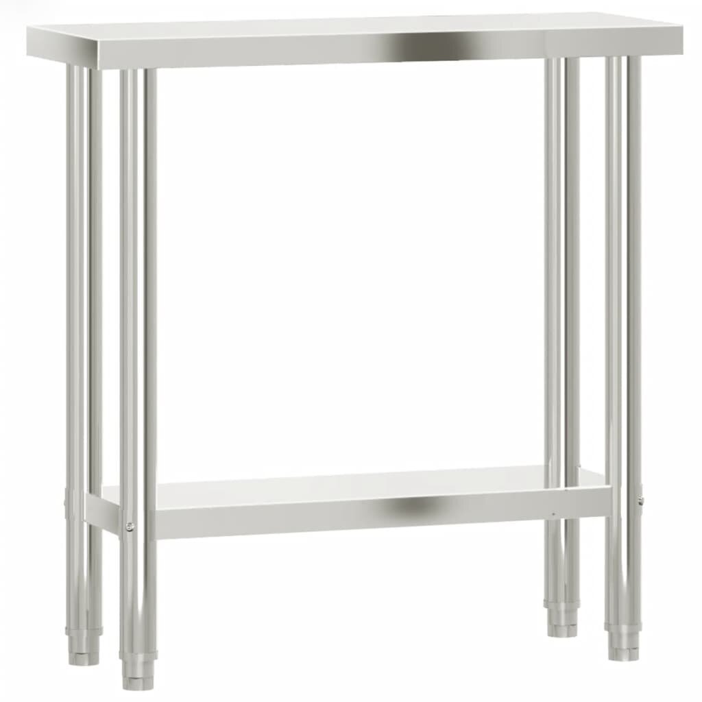 vidaXL Kuchynský pracovný stôl 825x30x85 cm nehrdzavejúca oceľ