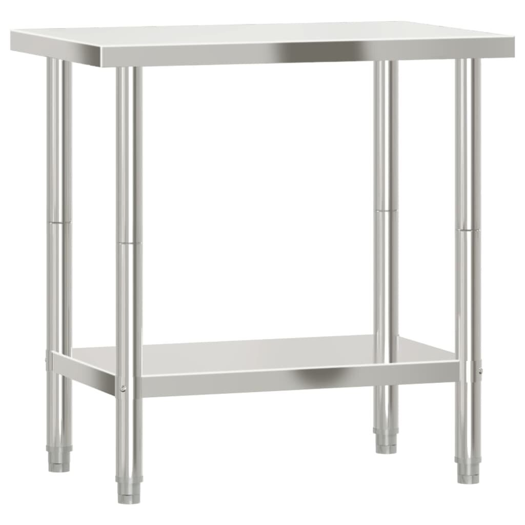 vidaXL Kuchynský pracovný stôl 825x55x85 cm nehrdzavejúca oceľ