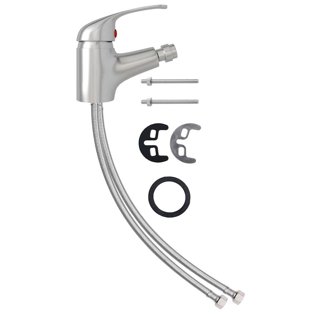 vidaXL Kúpeľňová batéria na bidet strieborná 13x12 cm