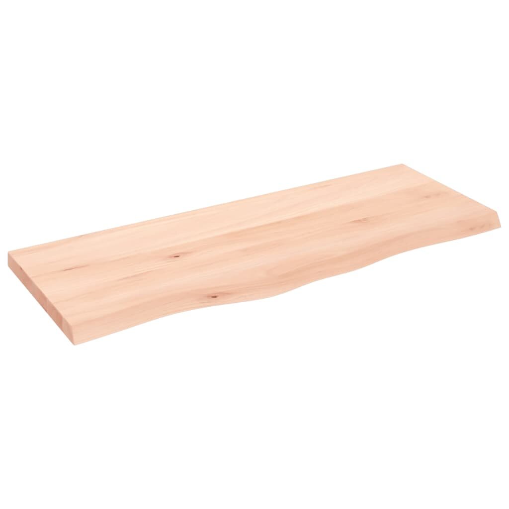 vidaXL Kúpeľňová doska 100x40x(2-4) cm neošetrený masív