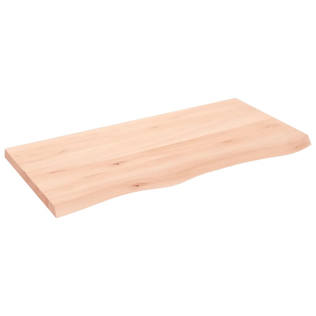 vidaXL Kúpeľňová doska 100x50x(2-4) cm neošetrený masív