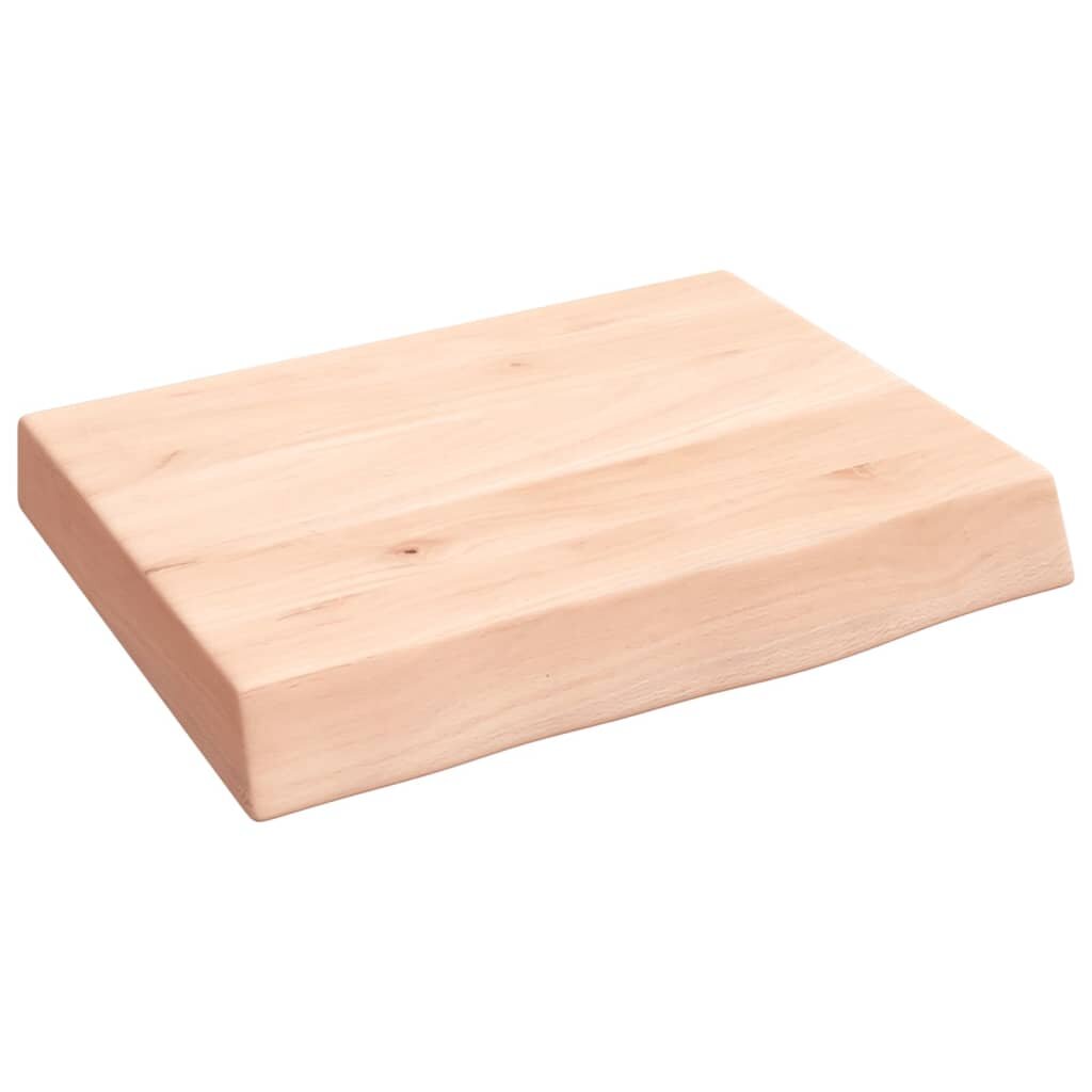 vidaXL Kúpeľňová doska 40x30x(2-6) cm neošetrený masív