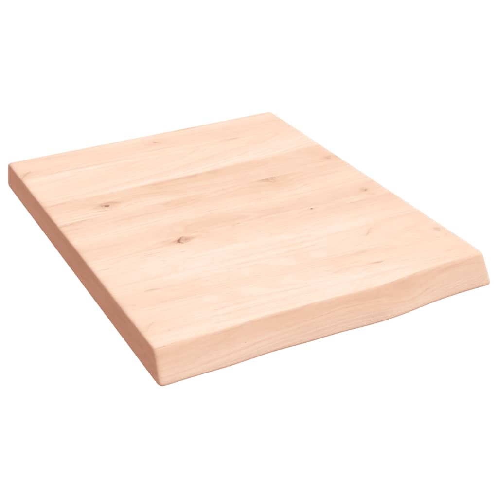 vidaXL Kúpeľňová doska 40x50x(2-4) cm neošetrený masív