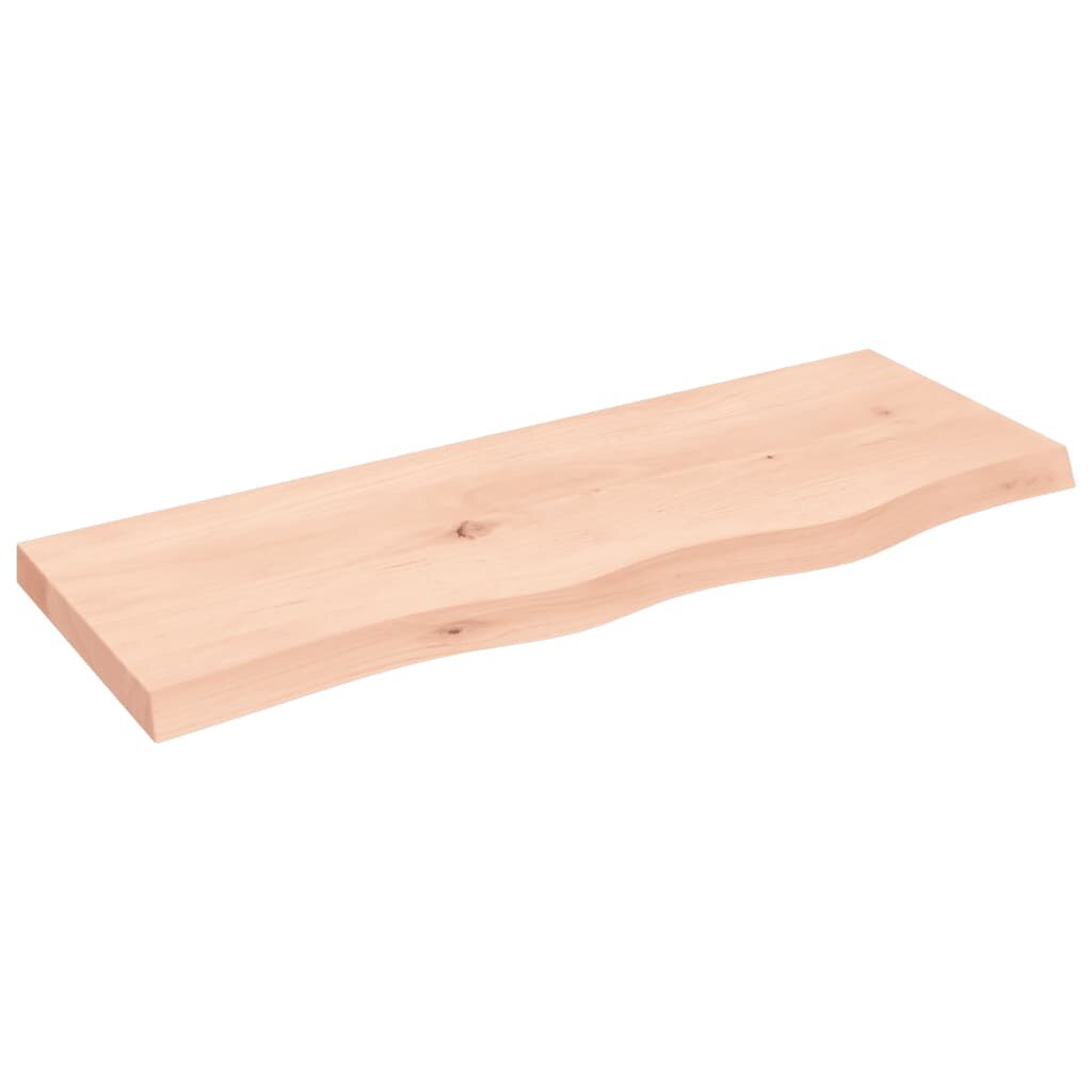 vidaXL Kúpeľňová doska 80x30x(2-4) cm neošetrený masív
